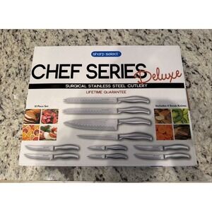 NEW Chef Series Deluxe Stainless Steel Knife Set 10 pc